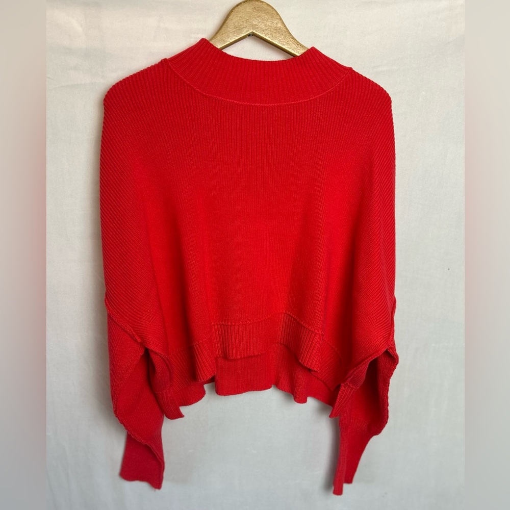 Red Cropped Sweater - Size L/XL